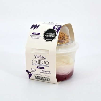 Yogurt Griego Mora con Granola Parfait Vitalac 150 g